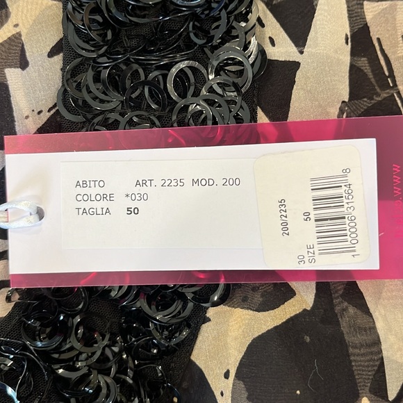 NWT Ecla 100% silk dress made in Italy. Drop shoulder sleeveless - Picture 9 of 14